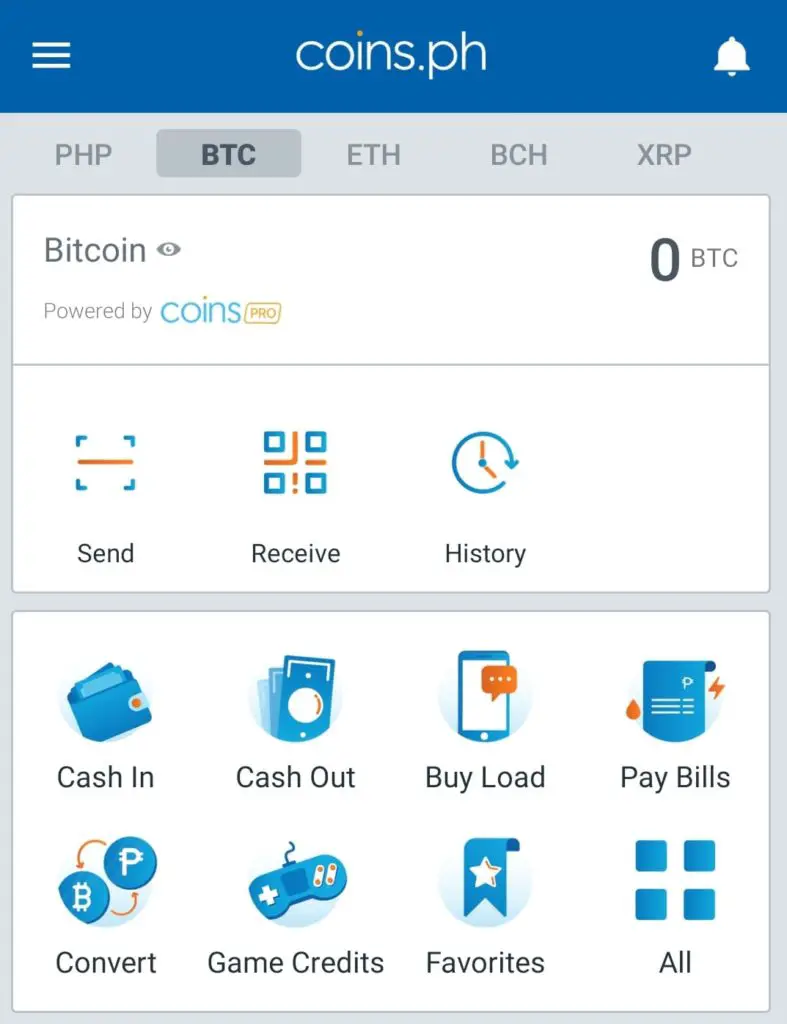 Coins.ph bitcoins